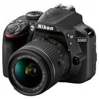 Фотоаппарат Nikon D3400 Kit AF-P DX 18-55mm F/3.5-5.6G VR, черный