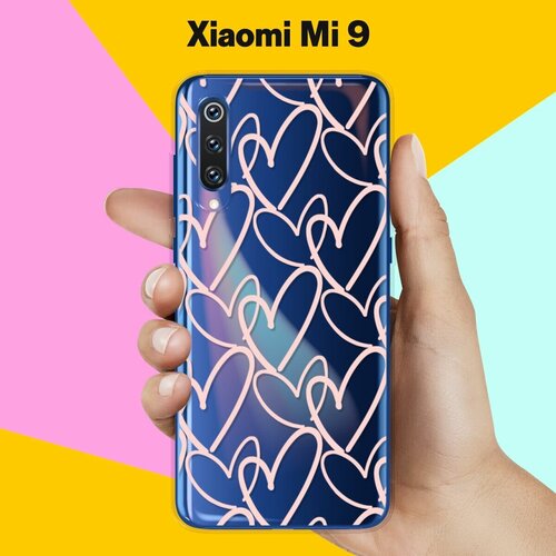 Силиконовый чехол Сердца на Xiaomi Mi 9 силиконовый чехол сердца на xiaomi mi 9