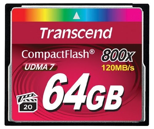 Карта памяти Transcend 64GB CF Card (800X, TYPE I)