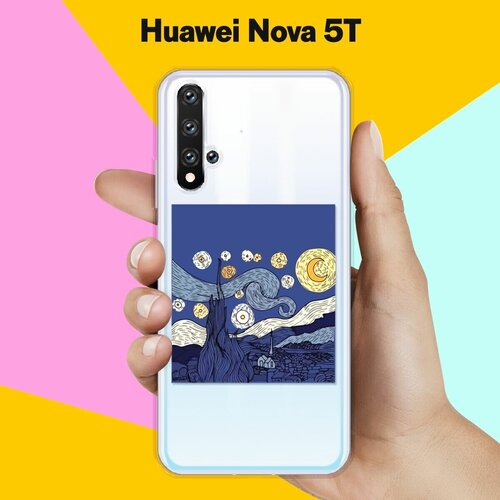 Силиконовый чехол Ночь на Huawei Nova 5T силиконовый чехол на huawei nova 5t хуавей нова 5т enjoy every moment мрамор