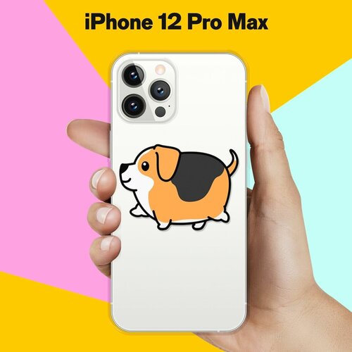 Силиконовый чехол Толстый Бигль на Apple iPhone 12 Pro Max силиконовый чехол бигль с цветами на apple iphone 12 pro max