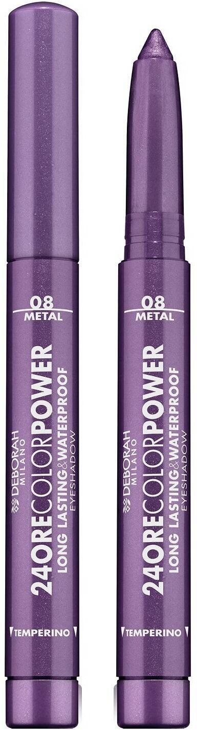 Стойкие тени-карандаш DEBORAH Milano тон 08 глубокий фиолетовый 1.4 г. Color Power Eyeshadow, 1,4 г