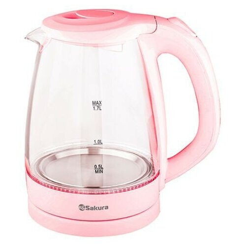Чайник электрический Sakura Sa-2733bg стекло 17 л 2200 Вт розовый 69 Sakura 9454842 197200₽
