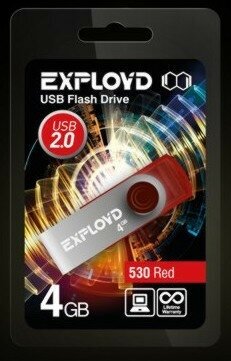 USB флэш-накопитель (EXPLOYD 4GB 530 красный [EX004GB530-R])