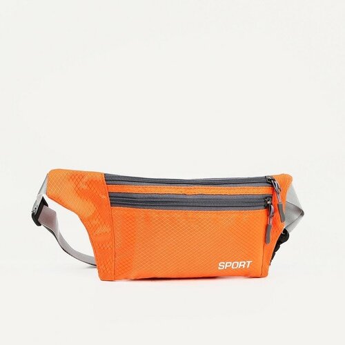 фото Сумка поясная сима-ленд повседневная, текстиль, оранжевый waist bag