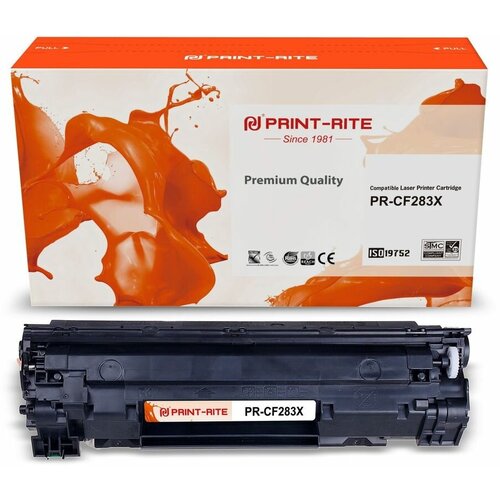 Картридж PRINT-RITE TFH862BPU1J1, CF283X, черный / PR-CF283X картридж лазерный print rite tfh862bpu1j1 pr cf283x cf283x black 2400стр для hp lj pro m225dn m201 m202 pr cf283x