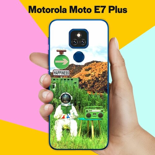 Силиконовый чехол на Motorola Moto E7 Plus Астронавт 8 / для Моторола Мото Е7 Плюс силиконовый чехол на motorola moto e7 plus астронавт 40 для моторола мото е7 плюс