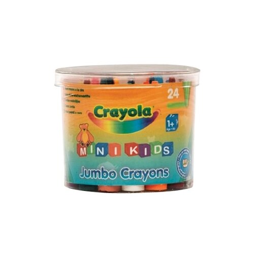 Мелки Crayola восковые для малышей в бочонке, 24 цв.