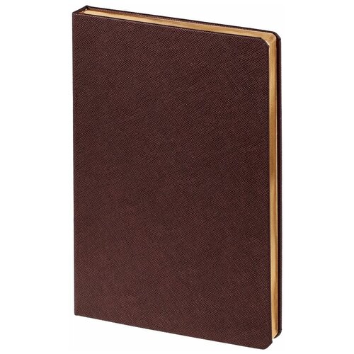 Ежедневник Saffian, недатированный, коричневый, 15х20,8х1,8 см, искусственная кожа