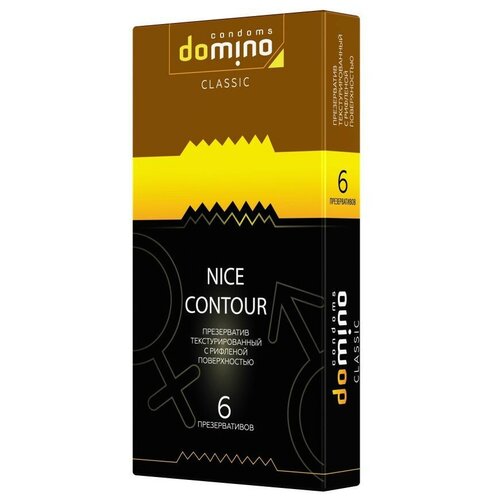 Презервативы с рёбрышками DOMINO Classic Nice Contour - 6 шт.