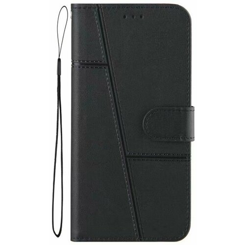 Чехол книжка wallet case для Tecno Pova 5 / Техно Пова 5 (Черная) чехол книжка для tecno pova 5 черный