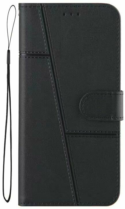 Чехол книжка wallet case для Tecno Pova Neo 2 / Техно Пова Нео 2 (Черная)