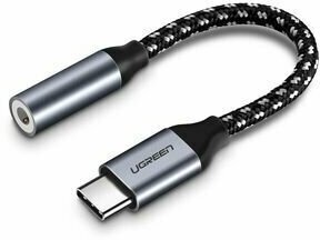 Адаптер UGREEN AV142 (30632) Type C Male To 3.5mm Audio Adapter серый