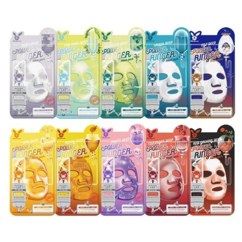 фото Набор тканевых масок для лица elizavecca deep power ringer mask pack, 10 шт. по 23 мл.