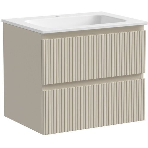 Тумба подвесная SANCOS Snob T, Beige Soft 590х445х500 + Раковина Ceramica Nova Element CN7011 мебель для ванной sancos snob t 100 см l doha soft