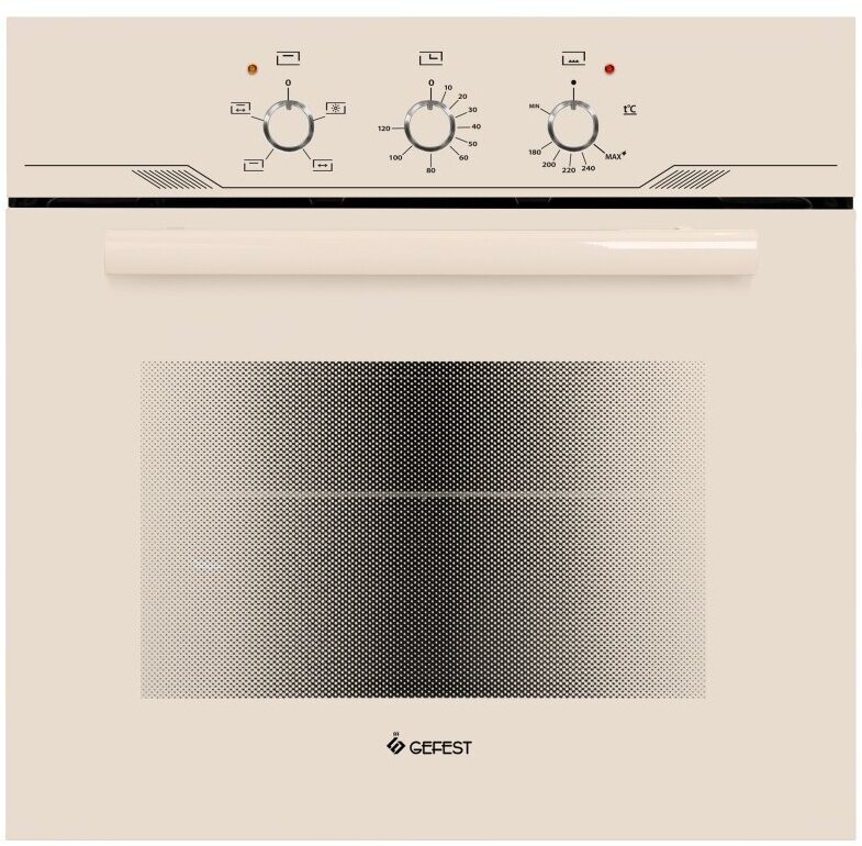 Встраиваемый газовый духовой шкаф GEFEST ДГЭ 621-01 В1 кремовый