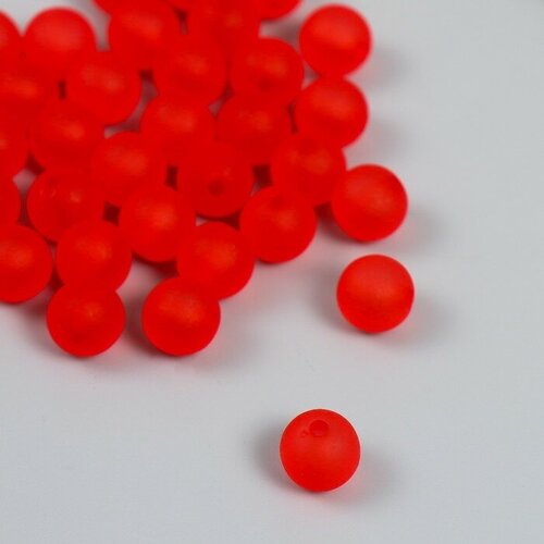 Набор пластиковых бусин Астра 10 мм, 20 гр (35+/-3шт), красный, 2 штуки
