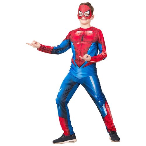 человек паук без мускулов марвел р 134 68 5093 карн ночь 5093 Изделие швейное для мальчиков Человек Паук Марвел (куртка, брюки, головной убор) (карн. ночь) р.110-56