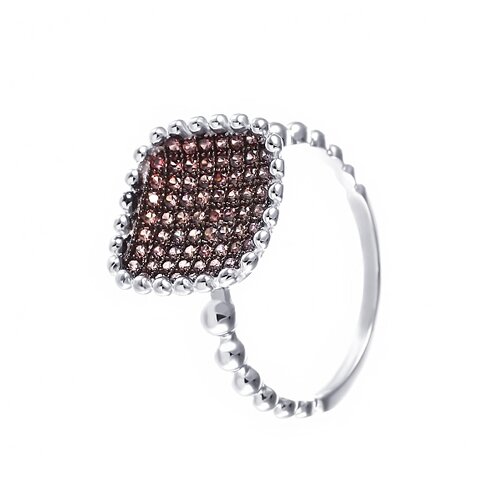 фото Element47 кольцо из серебра 925 пробы с кубическим цирконием sr3314b_ko_001_wg, размер 17.5