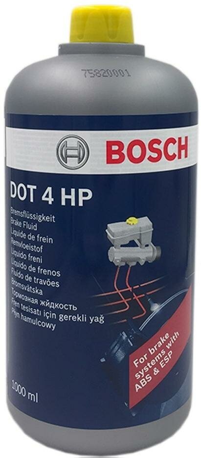 Тормозная жидкость Bosch DOT4 HP 1,0 л авто с ABS