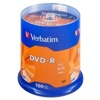 Диск Verbatim DVD-R 4,7Gb 16x cake 100 шт. (43549)