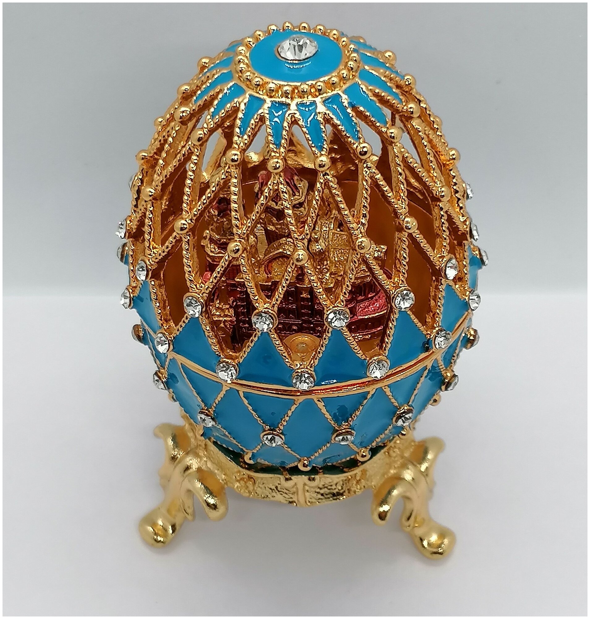 Яйцо Фаберже сетка с храмом — фото 1