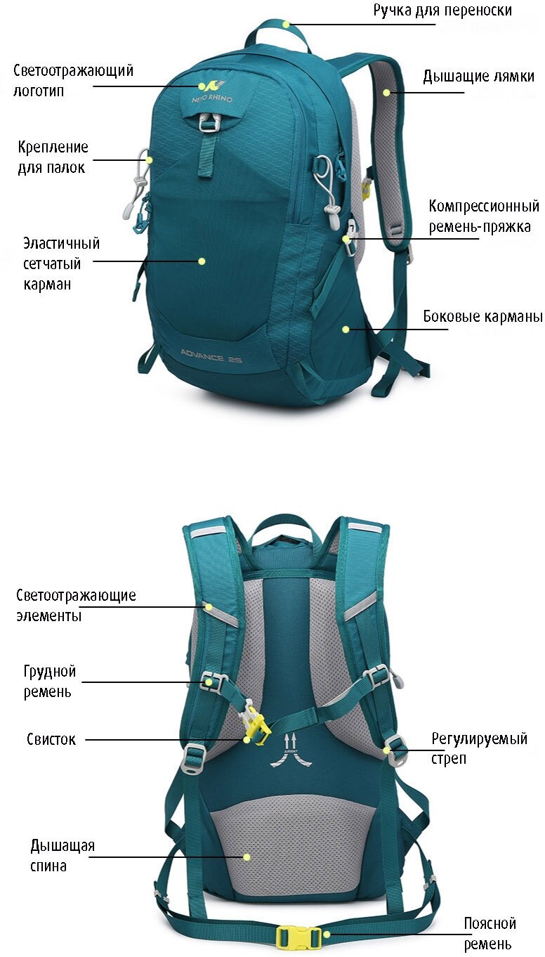 Рюкзак Nevo Rhino Advance 25 8824-NW 25L Green