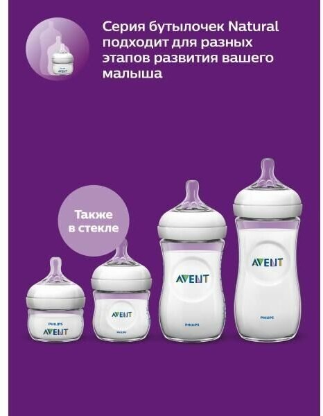 Бутылочка для кормления Philips Avent Natural, 260 мл (SCF033/17) - фото №19