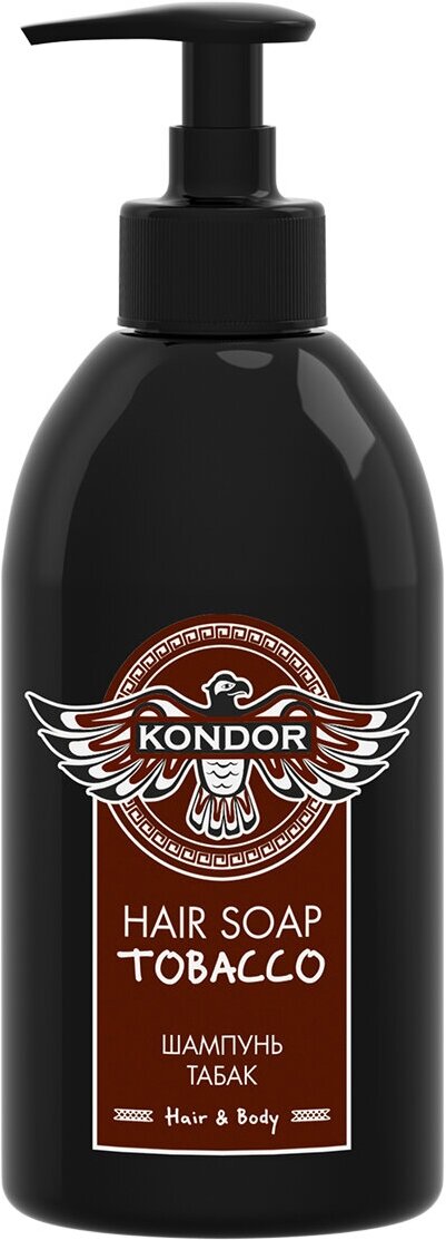 KONDOR Hair&Body Шампунь мужской "Табак", 300 мл, KONDOR