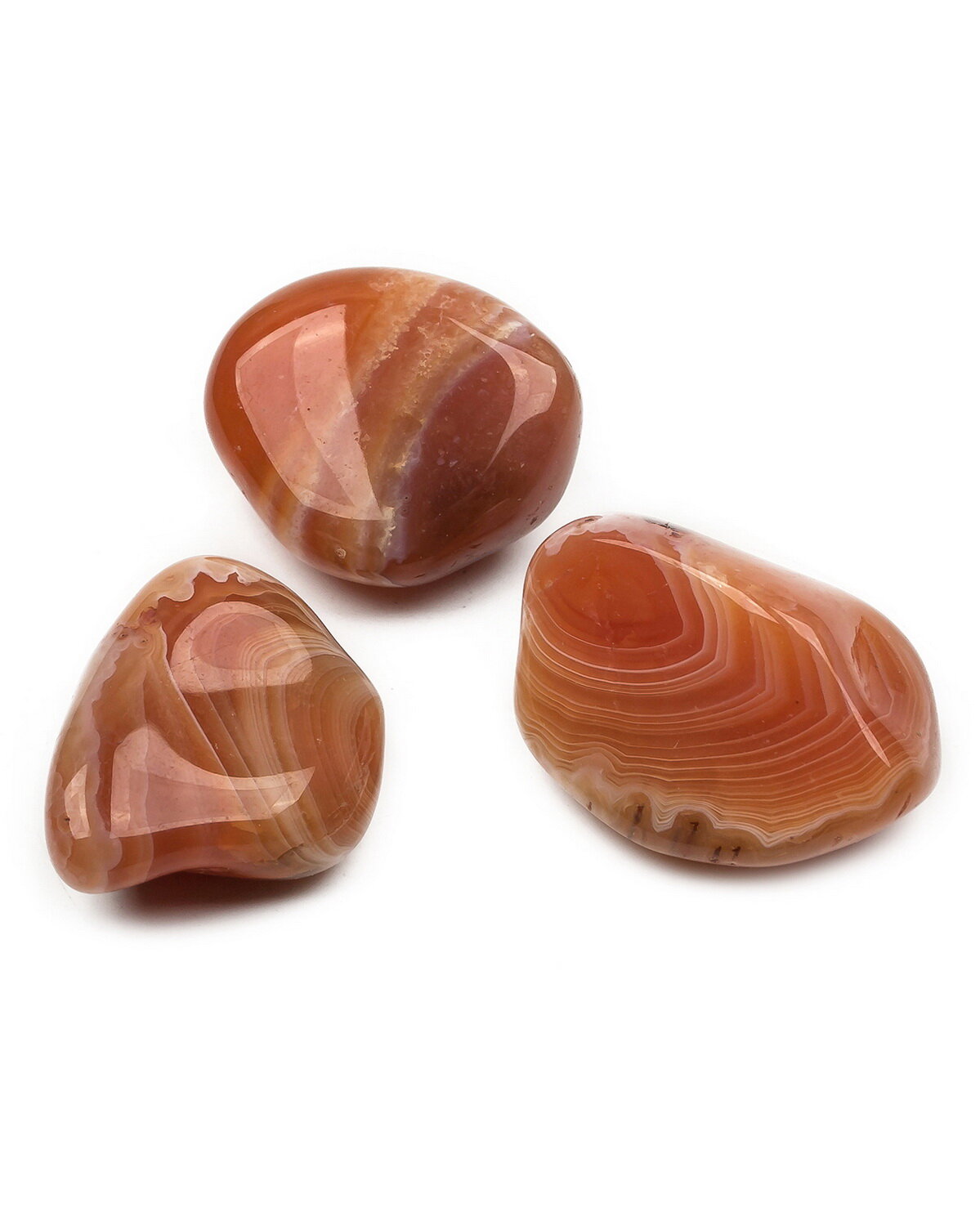 Камень Агат абрикосовый XL  3 шт    натуральный минерал в коллекцию 