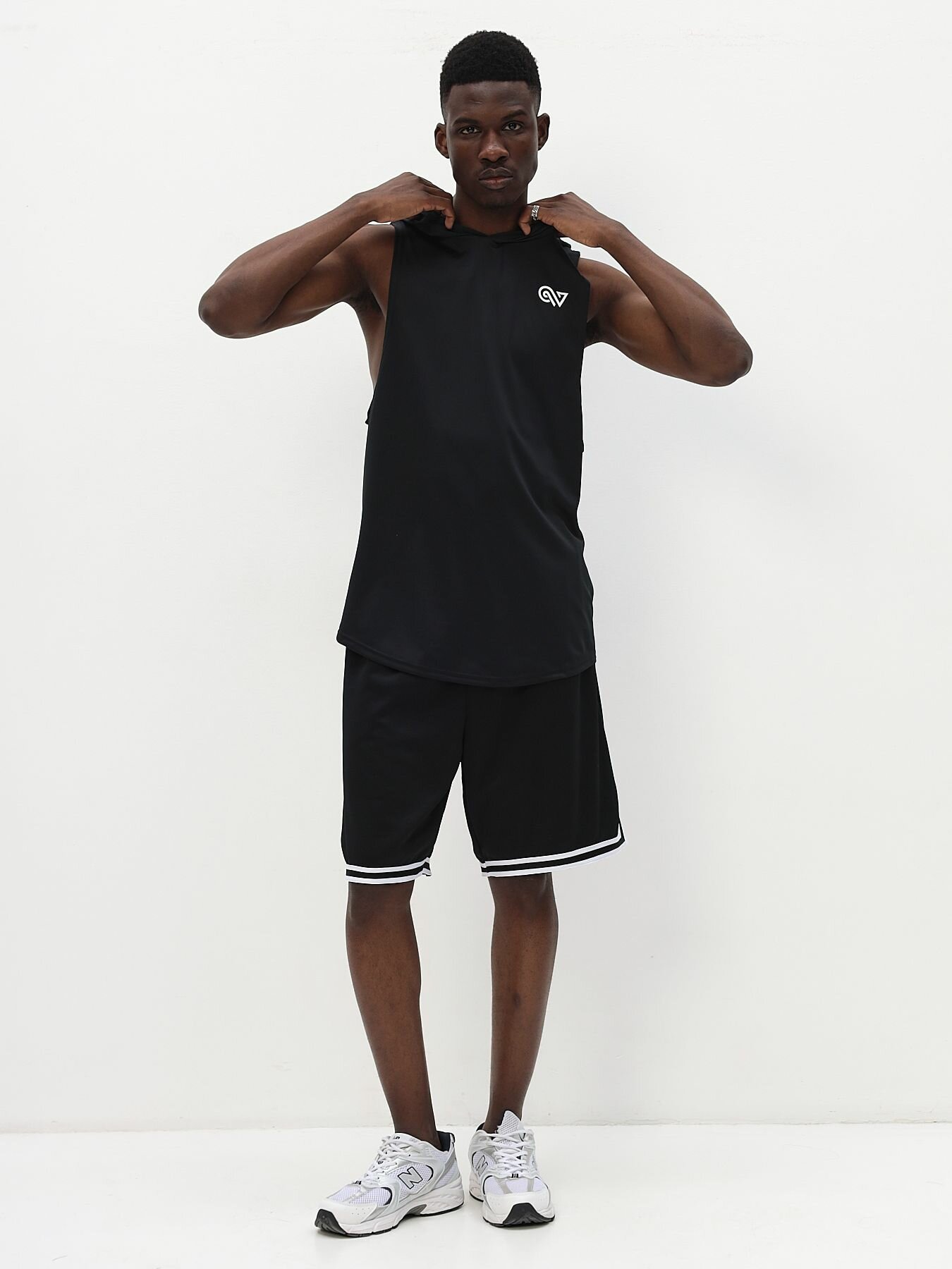 Майка спортивная, 1 шт., размер XXL, черный — фото 1