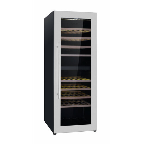 Винный шкаф Vinicole VI85DT Metal. Двухзонный, мультитемпературный, компрессорный холодильник
