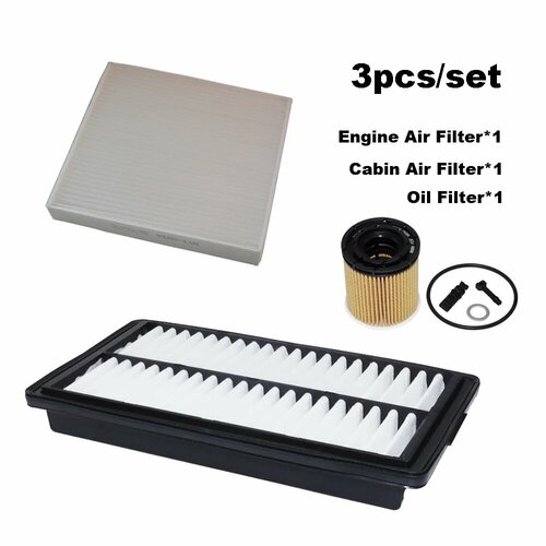 Набор фильтров из 3 шт для KIA K5 DL3 15T 270T 2020-2023 HYUNDAI SONATA TUCSON L NX4 аксессуары для воздушного масляного фильтра салона двигателя AC 3pcs Set 2475₽