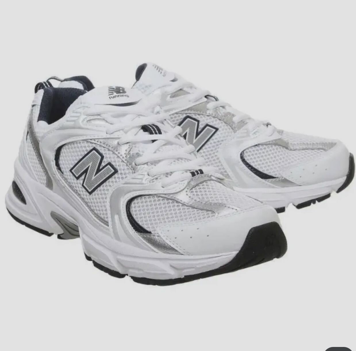 Кроссовки New Balance New Balance 530, размер 38 EU,на стопу 23,5см, белый с серебром — фото 1
