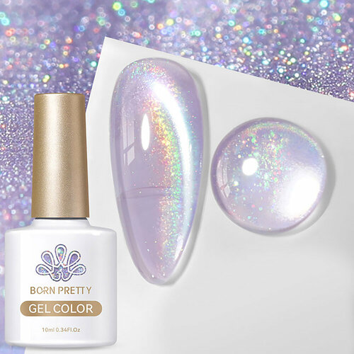 фото Born pretty, rainbow water light cat magnetic gel - гель-лак "кошачий глаз" rw-04, 10 мл