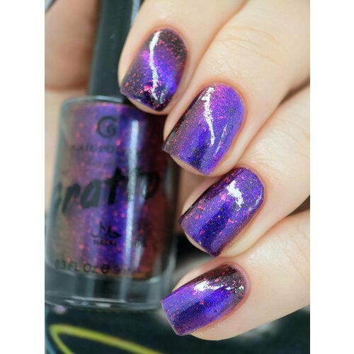 фото Магнитный лак для ногтей без лампы - grattol color nail polish maleficent, 9 мл