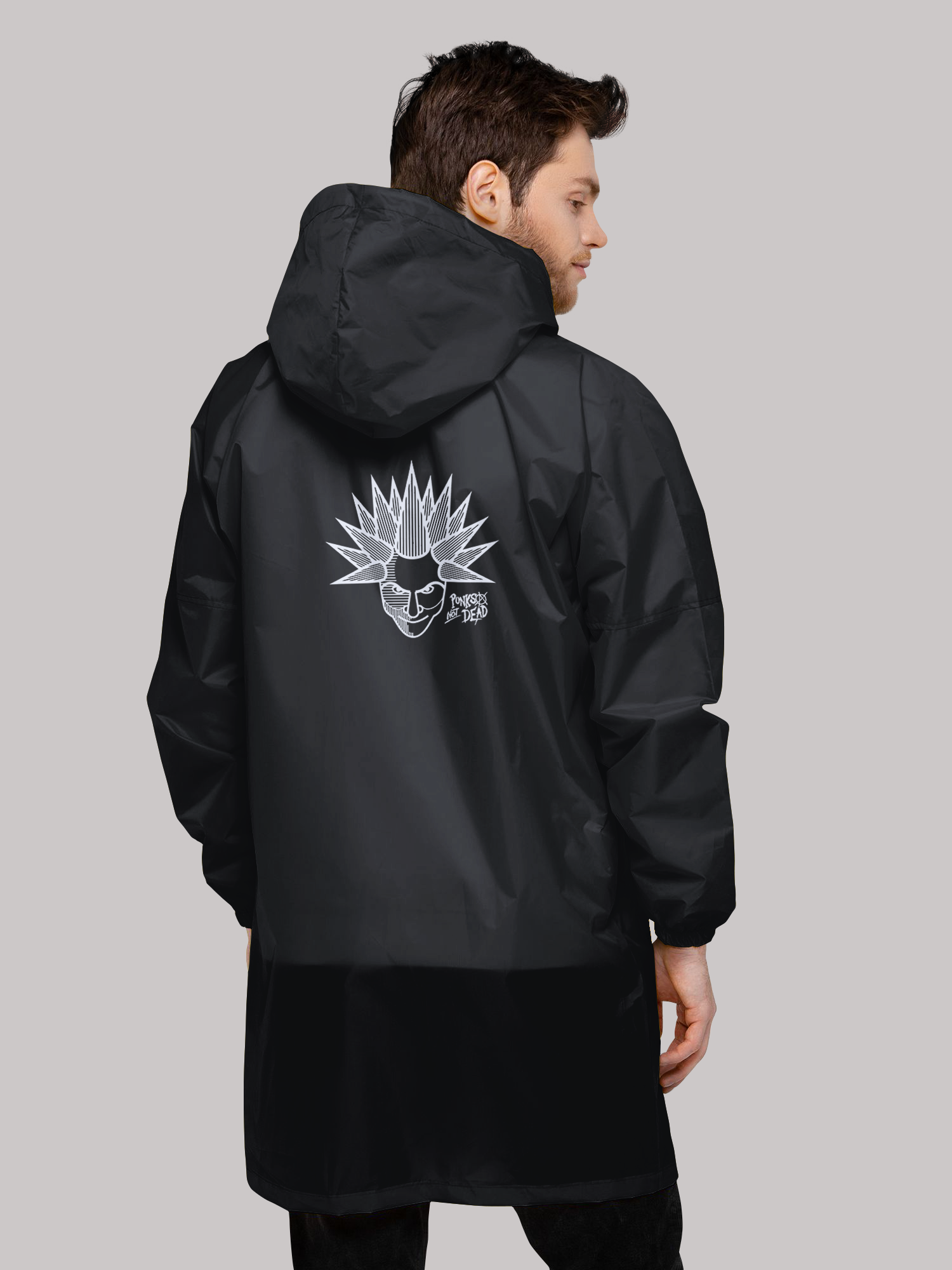 Плащ-дождевик, размер L, черный — фото 1