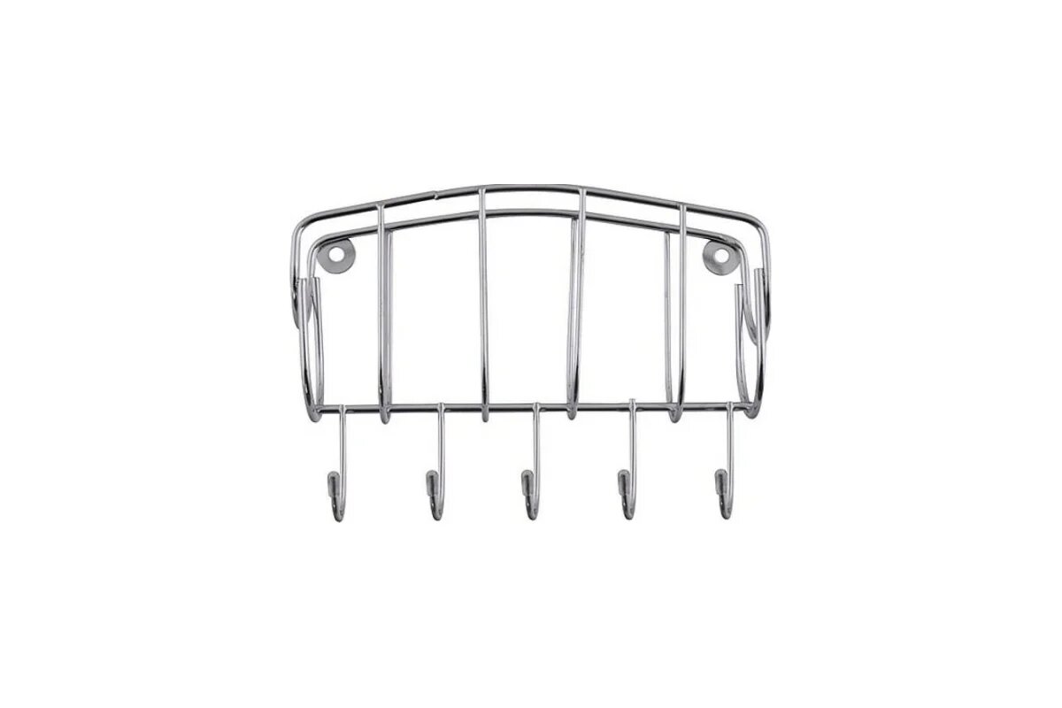 Полка настенная Мультидом 5 крючков 20 x 14 x 6 см сталь AN52-21