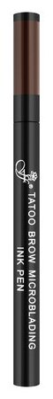 Ffleur Карандаш для микроблейдинга бровей (маркер) Tatoo Microblading Brow Ink Pen, BR143 dark brown, тон 02 тёмно-коричневый