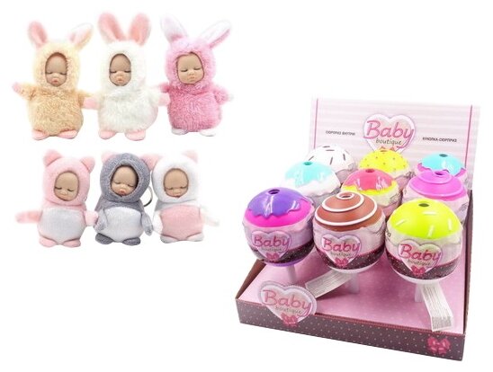 Пупс-мини Abtoys Baby boutique в конфетке, 9 см - фото №1