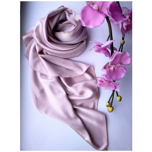 фото Платок sergio valentini, натуральный шелк, 90х90 см, фиолетовый