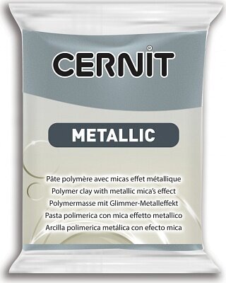 Полимерная глина CERNIT METALLIC 56г, сталь 167