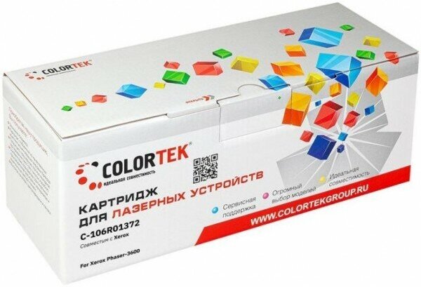 106R01372 Colortek совместимый черный тонер-картридж для Xerox Phaser 3600 (20 000стр)