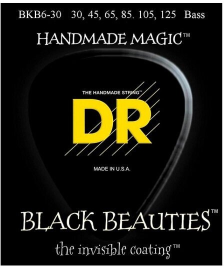 DR BKB6-30 BLACK BEAUTIES струны для 6-струнной бас-гитары чёрное покрытие нержавеющая сталь