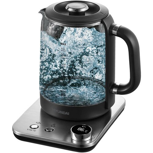 Чайник электрический Hyundai HYK-G5401 серыйсеребристый стекло 599000₽