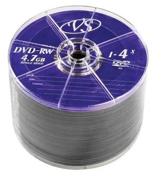 Диск VS DVD-RW 4,7 GB 4x Bulk/50