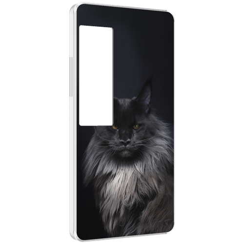 Чехол MyPads кошка мейн кун 2 для Meizu Pro 7 Plus задняя-панель-накладка-бампер