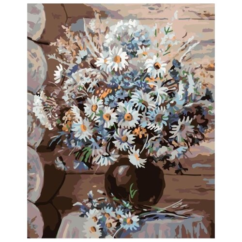 Картина по номерам Ваза с ромашками, 40x50 см картина по номерам белая ваза с маками 40x50 см