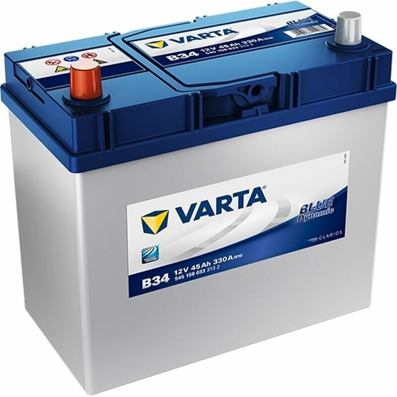 545158033 Аккумулятор автомобильный Varta, полярность Прямая (+/-), размер: 238x129x227, емкость 45 А-ч, 12 В.