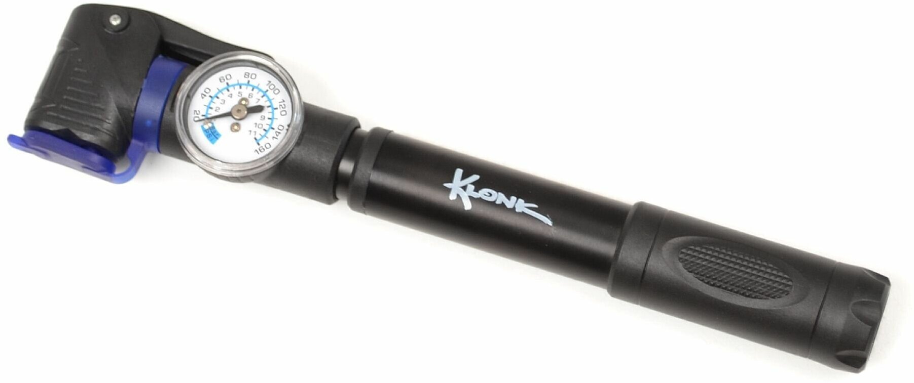 Велонасос ручной с манометром, 25х250 мм, для велосипеда с ниппелем AV/PV/DV, Т-образная ручка, KLONK